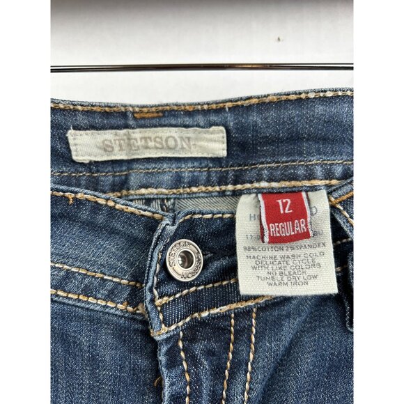 Stetson Hollywood Bootcut Jeans Womens Western Y2K Rodeo Country Glam Style 12 - Picture 3 of 12
